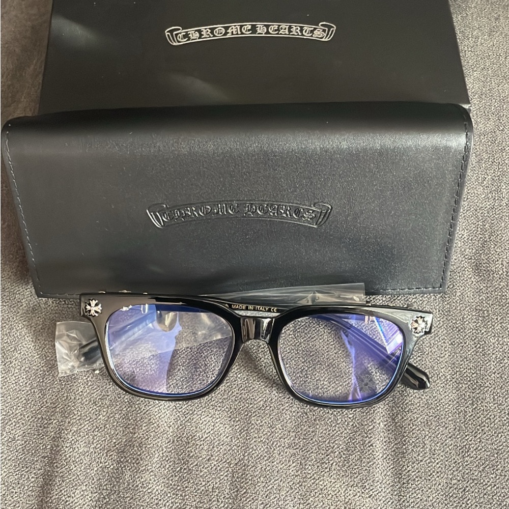 Chrome Hearts Black and Blue Glasses - Picture 3 of 4